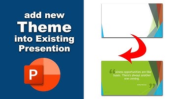 How to add templates and themes to existing presentation in PowerPoint