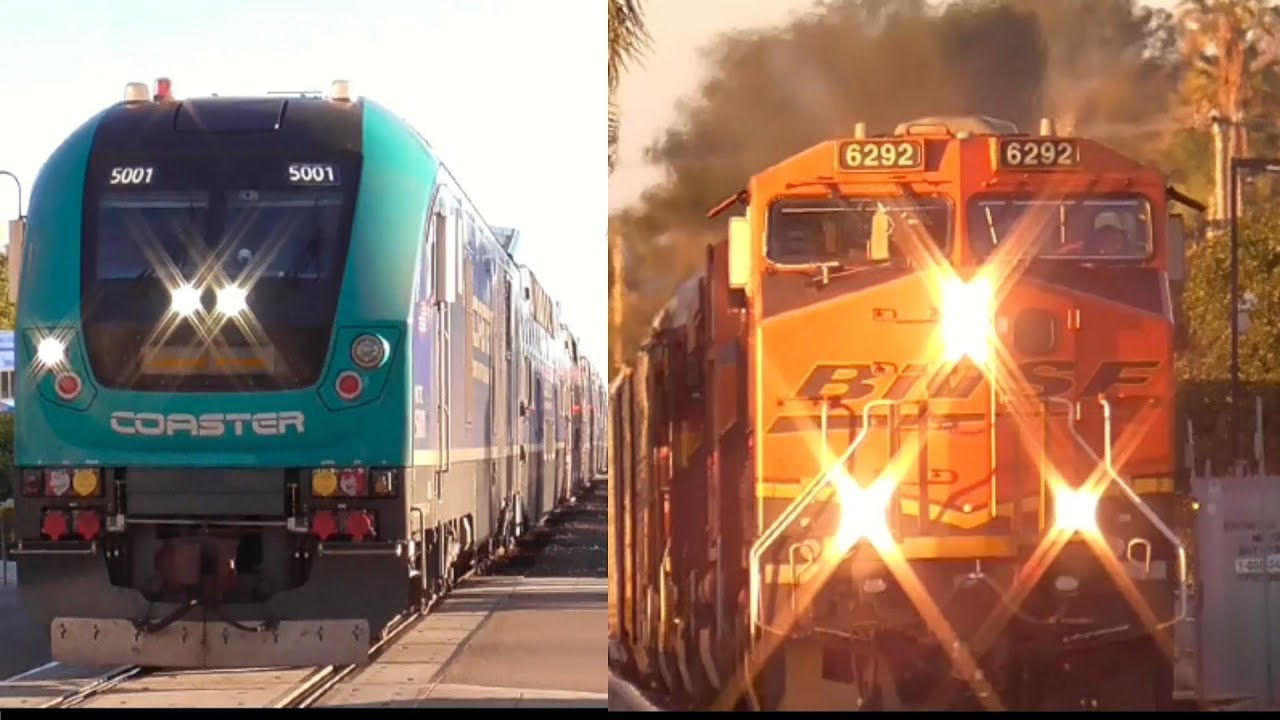 Coaster Amtrak BNSF Train Action Downtown Encinitas December 10th coaster-amtrak-bnsf-train-action-downtown-encinitas-december-10th