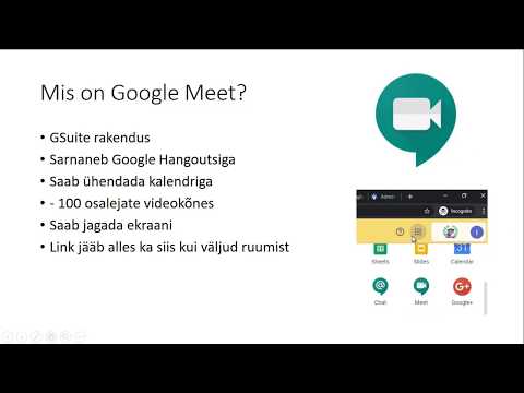 Google Meet’i abil tundide läbiviimine