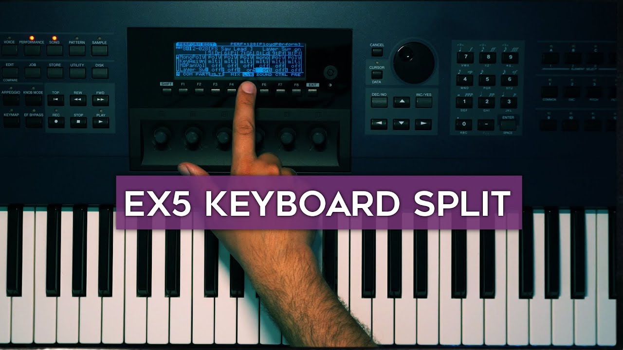 Yamaha EX5 performance mode and split keyboard how-to / demo - YouTube