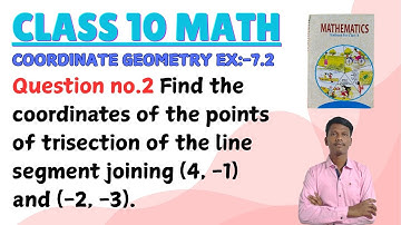 Find the coordinates of the points of trisection of the line segment joining (4, -1) and (-2, -3).
