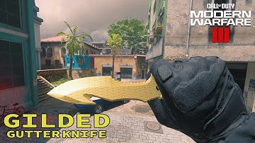 UNLOCKING GILDED ON THE GUTTER KNIFE! - COD MW3 MULTIPLAYER