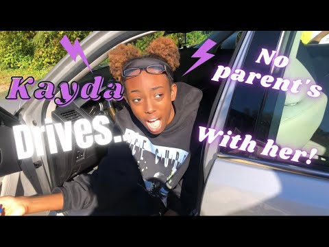 Kayda's First Time Driving W/O Parents - YouTube