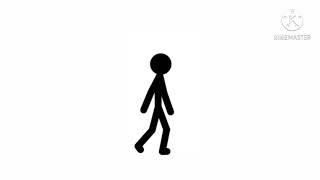 Stickman walk animation cycle (animation test)