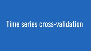 Famous 3.14: Time series cross-validation Profile