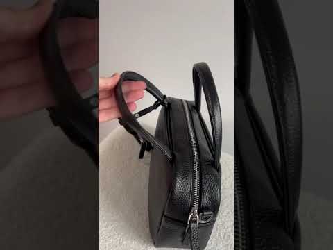 Сумка жіноча Tony Bellucci натуральна шкіра матова чорний флотар (034-281), видео 1