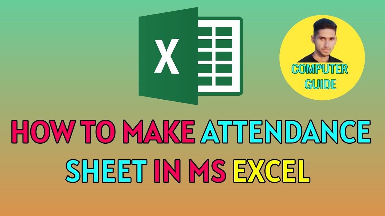 How To Make Attendance Sheet In MS EXCEL (Computer Guide) #computer # ...