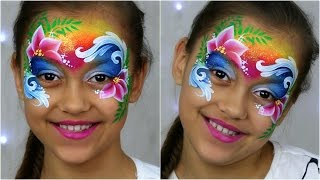 MOANA: Tropical Princess 🌸 Face Painting &amp; Makeup for Kids