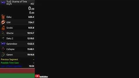 The Legend of Zelda: Ocarina of Time Defeat Ganon no SRM Speedrun in 19:08