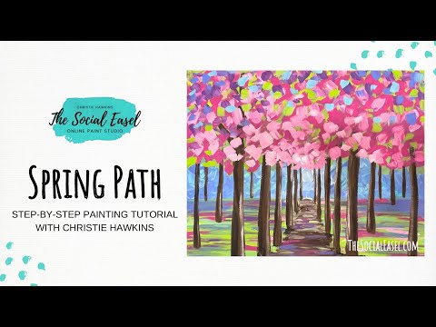How to Paint a Spring Path for Beginners || The Social Easel