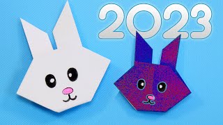 Простая Новогодняя Поделка / Оригами Кролик Из Бумаги