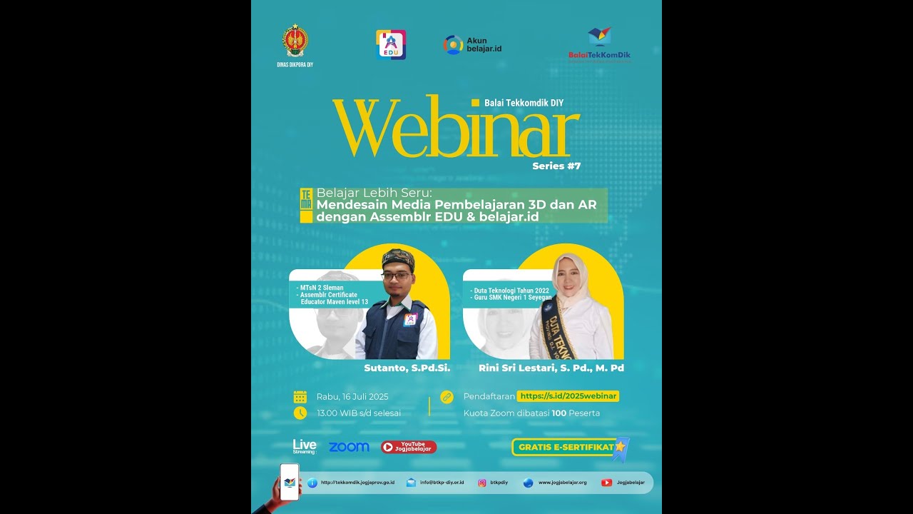 WEBINAR SERIES #7 | Mendesain Media Pembelajaran 3D dan AR dengan Assemblr EDU & belajar.id