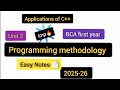 Applications of C++ || Programming Methodology Notes