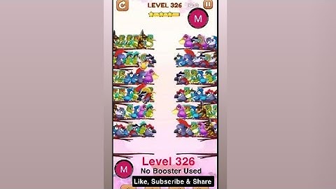 #bird #sort 2 #color #puzzle #level 326 #birdsort #colour #gaming #viral #trending #shorts #solution