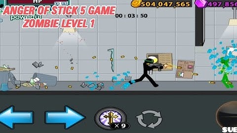 ANGER OF STICK 5 Zombie Level 1 – Full Gameplay | No Damage | Best Tricks 🔥 