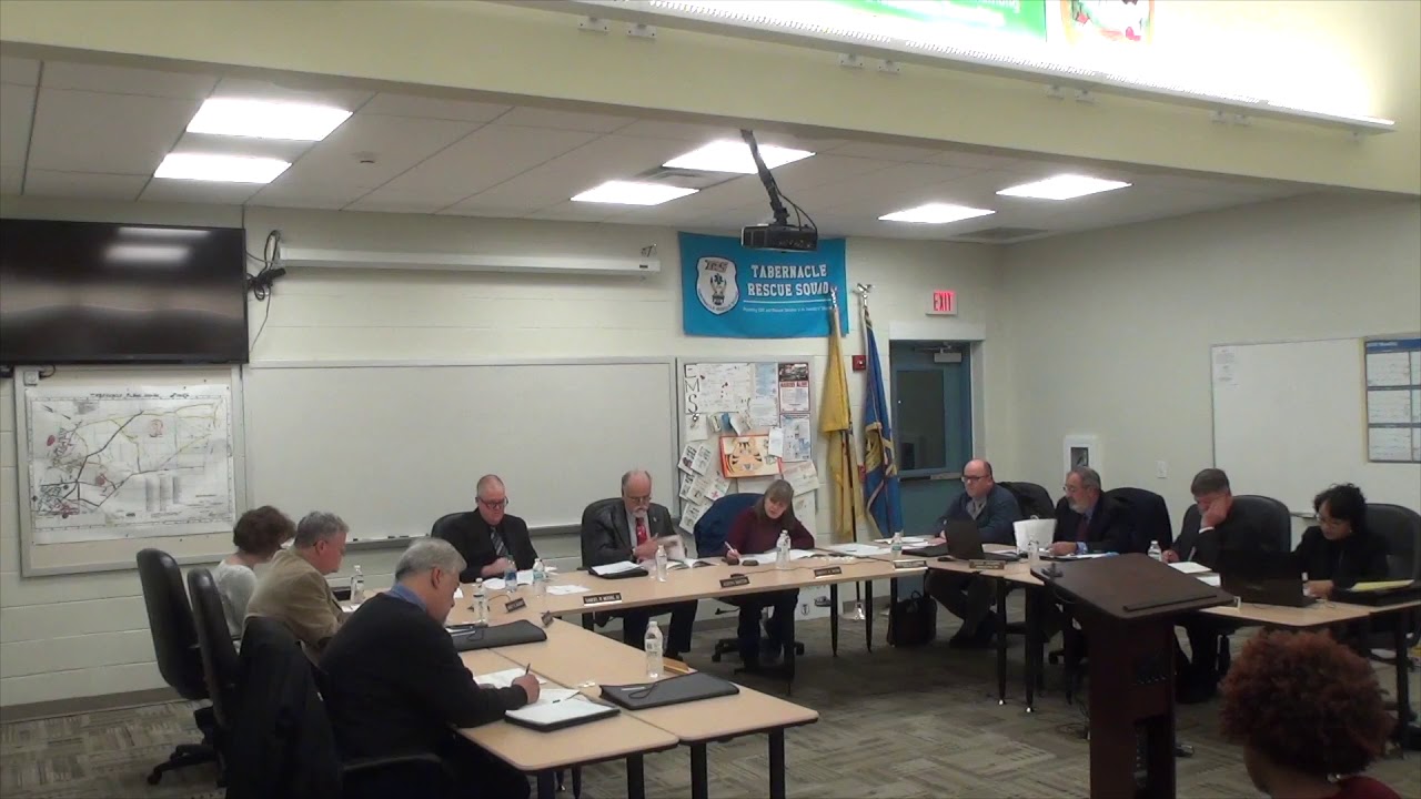 1 27 2020 Tabernacle Township Meeting