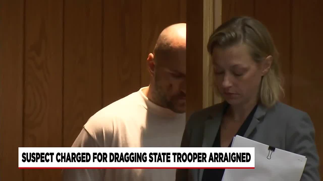 Arraignment held for suspect accused of hitting, dragging state trooper ...