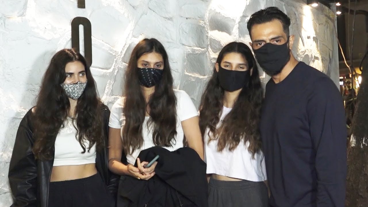 Arjun Rampal With His Gabriella Demetriades & Daughter Mahikaa,Myra Rampal Spotted @ Tori Restaurant