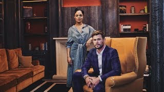 Tessa Thompson and Chris Hemsworth