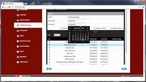 e3 Series: Setup Wizard Holidays