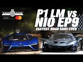 V8 McLaren P1 LM vs electric NIO EP9 at Goodwood | Fastest road legal cars ever at FOS