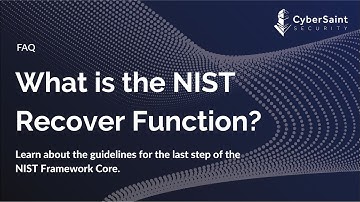 What is the NIST Recover Function?