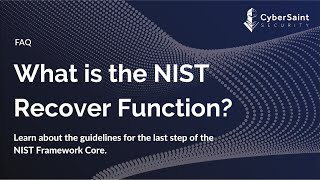 What is the NIST Recover Function?