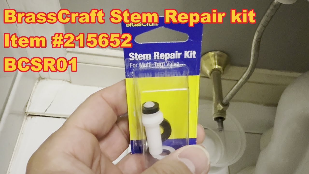 Toilet Valve Shut off leaking? Stem Repair kit with Rubber Washer Replacement!