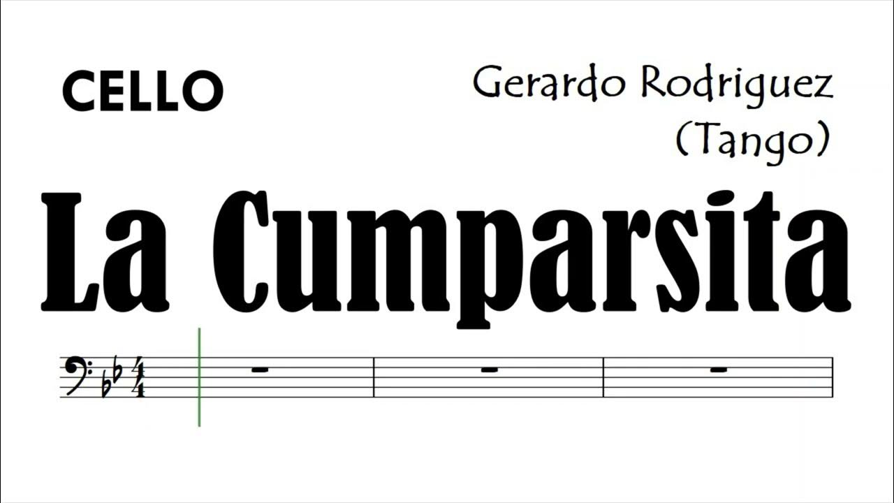 La Cumparsita Cello Sheet Music Backing Track Play Along Partitura La Cumparsita Cello Sheet Music Backing Track Play Along Partitura