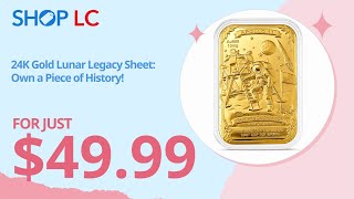 24K Gold Lunar Legacy - Apollo 11 Tribute Embossed Sheet 10mg