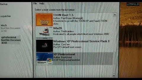 OLD VIDEO - Trying out bootscreens with Bootskin for Windows XP