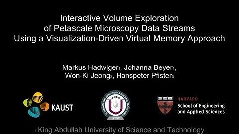Interactive Volume Exploration of Petascale Microscopy Data Streams