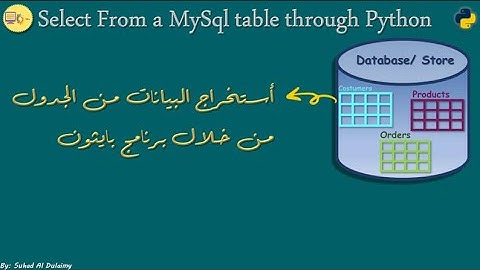 أستخراج البيانات من جدول Mysql من خلال برنامج بايثون