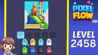 Pixel Flow Level 2458 Solution Walkthrough