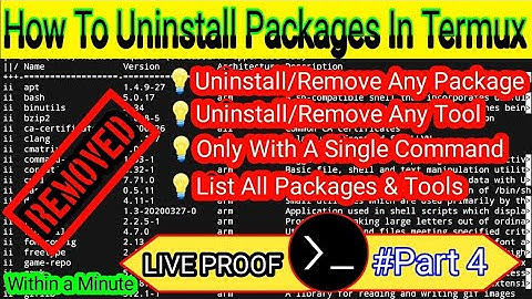 How to delete folders, directory and packages in termux by VINEE INSTITUTE