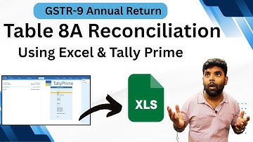 GSTR-9 Annual Return | Table 8A Reconciliation Using Excel & Tally Prime (Step-by-Step)