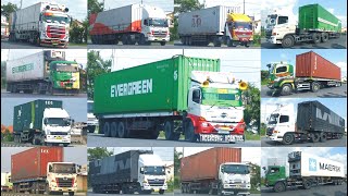 TRUCK KONTAINER CAKEP & TRUK TRAILER WING BOX BESAR DAN PANJANG PANTURA TEGAL HINO ISUZU UD QUESTER