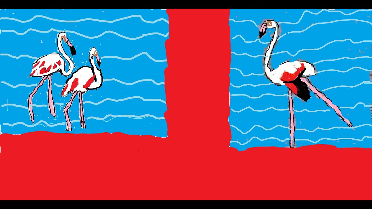 The three flamingos from Peiwinkle and friends animal stories for kids