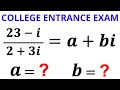 Solve for a and b in the Complex Numbers | College Entrance Question | Math Olympiad Training