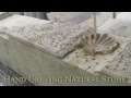 Custom Stone Fireplace Using Curving Technique To Hand Carve Natural Stone In Sarasota FL 