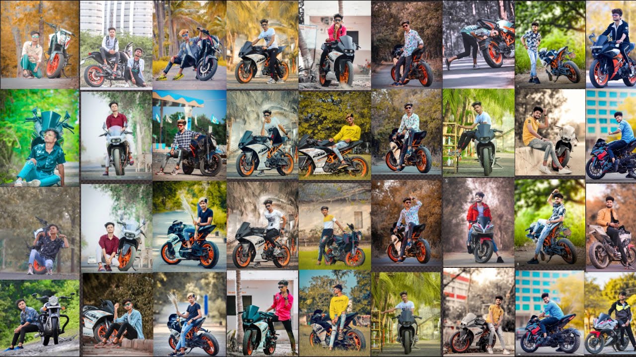 How To Photoshoot Pose For Boys With Bike | KTM Bike Photoshoot Pose For Boys | New Stylish Pose