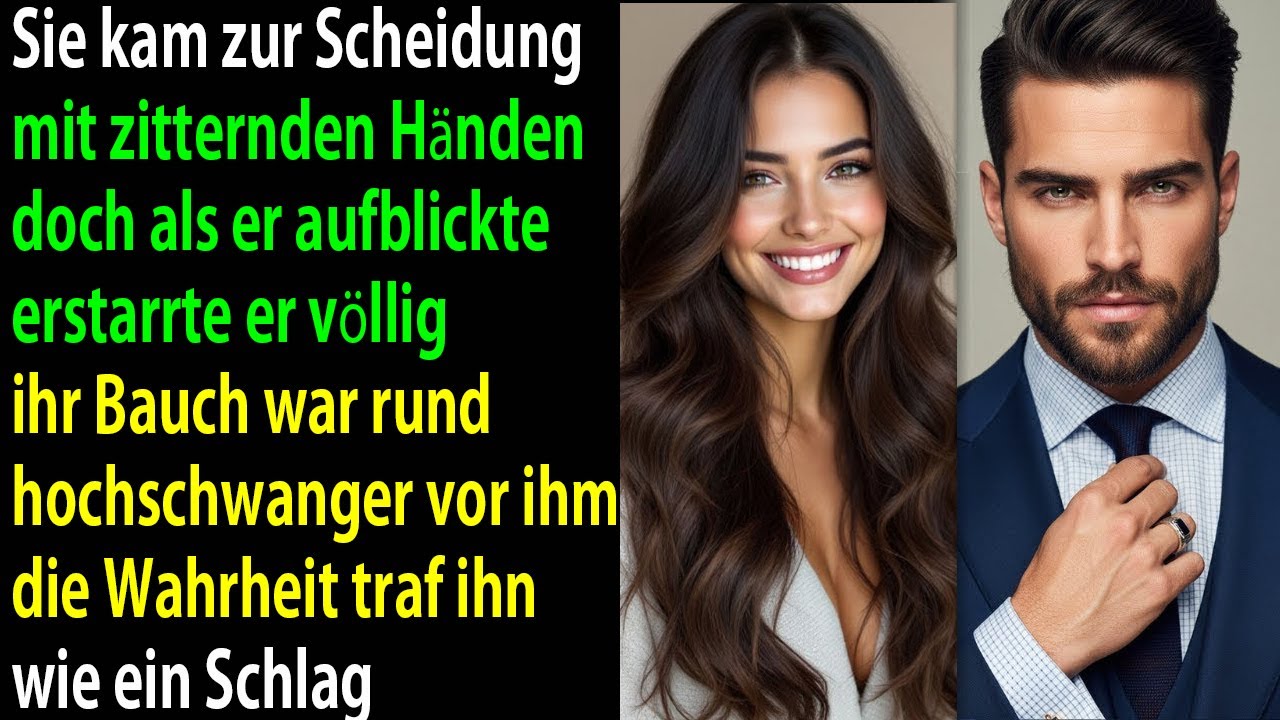 Sie kam,um die Scheidung zu unterschreiben doch er erstarrte, als er sah, dass sie hochschwanger war