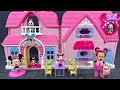 1h satisfying with unboxing cute pink minnie mouse luxury vacation villa partyreview toys asmr