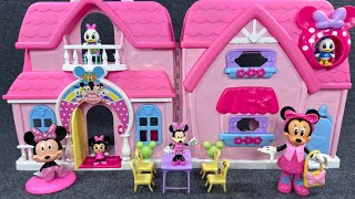 1H Satisfying With Unboxing Cute Pink Minnie Mouse Luxury Vacation Villa Partyreview Toys Asmr