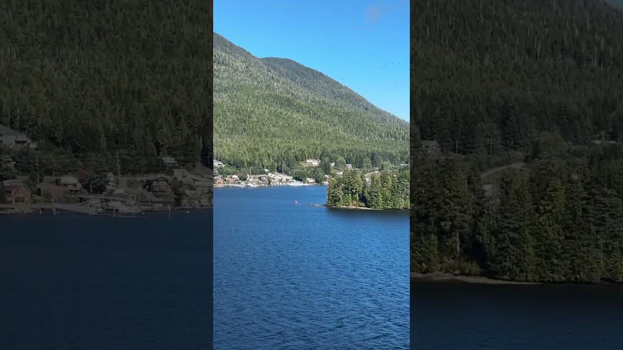 Norwegian cruise leaving from Ward Cove Cruise Ship Pier, Ketchikan, Alaska