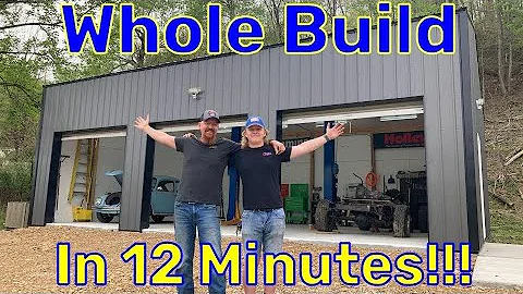 12 Minute Dream Garage! - DIY Timelapse Shop Build- Post Frame Pole Barn  Shed Construction Building - DayDayNews