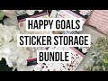 Happy Goals Sticker Storage Box Bundle // Unboxing and Flip Through! // Florals! The Happy Planner