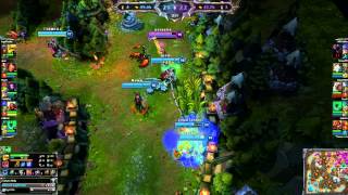 Blitzcrank flash/pull into Thresh lantern