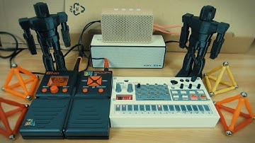 Hard Tekno Jam with Korg Volca Sample processed through Zoom B1on