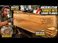 Ancient Teak Logs Turned Into Luxury Wood Planks | Satisfying Sawmill Process | 4K